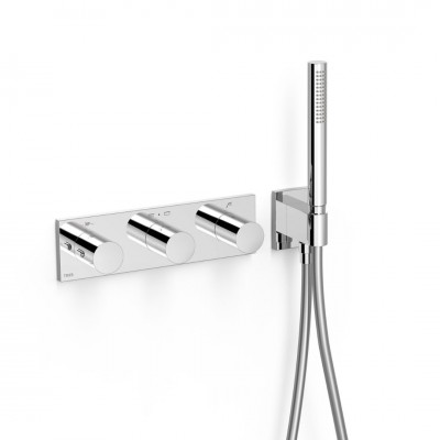 Tres B-System zestaw prysznicowy termostatyczny podtynkowy chrom 30735301