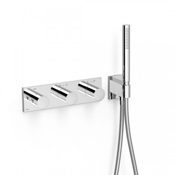 Tres B-System zestaw prysznicowy termostatyczny podtynkowy chrom 30735401