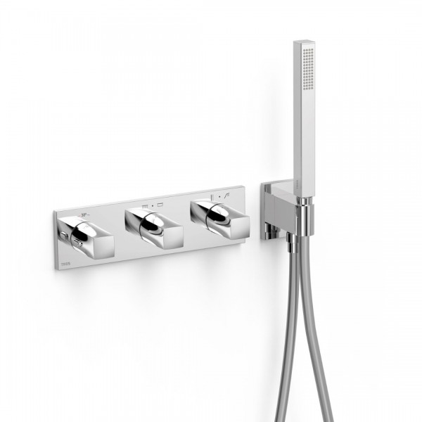 Tres B-System zestaw prysznicowy termostatyczny podtynkowy chrom 30725401