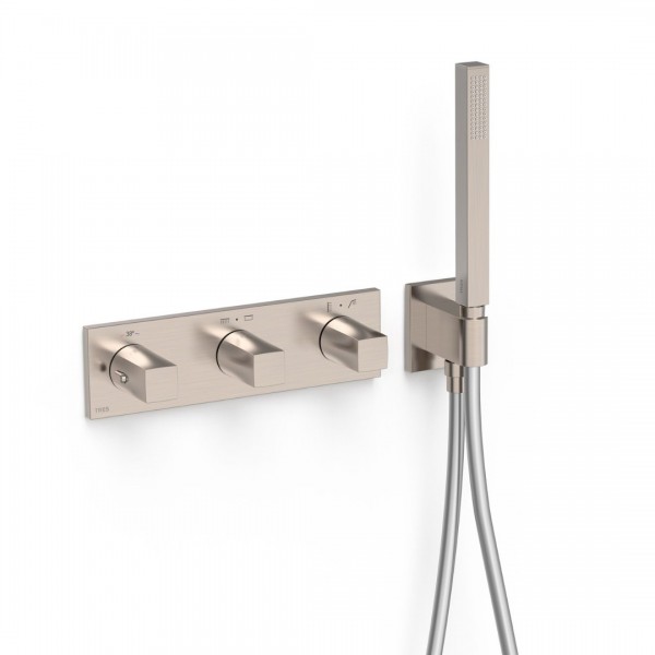 Tres B-System zestaw prysznicowy termostatyczny podtynkowy stal 30725401AC