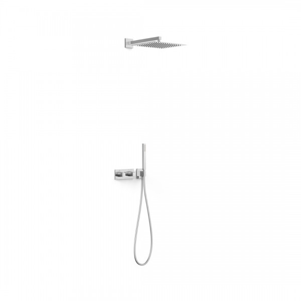 Tres B-System zestaw prysznicowy termostatyczny podtynkowy deszczownica 30 cm chrom 30725204