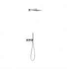 Tres B-System zestaw prysznicowy termostatyczny podtynkowy deszczownica 30 cm stal 30725204AC