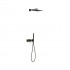 Tres B-System zestaw prysznicowy termostatyczny podtynkowy deszczownica 30 cm czarny brąz 30725204KMB