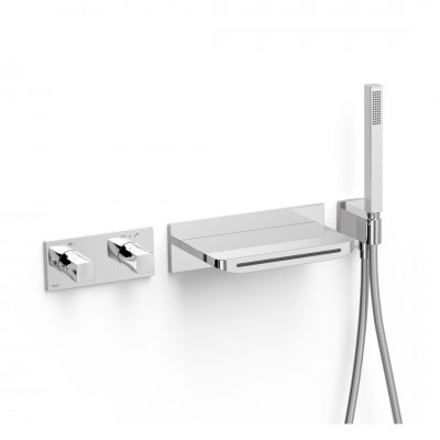 Tres B-System zestaw wannowy termostatyczny podtynkowy chrom 30725207