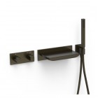 Tres B-System zestaw wannowy termostatyczny podtynkowy czarny brąz 30725207KMB