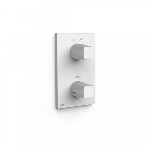 Tres Therm-Box bateria wannowo-prysznicowa termostatyczna podtynkowa biały mat 21125001BM