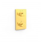 Tres Therm-Box bateria wannowo-prysznicowa termostatyczna podtynkowa złoty połysk 21125001OR