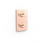 Tres Therm-Box bateria wannowo-prysznicowa termostatyczna podtynkowa złoto różowe 21125001OP