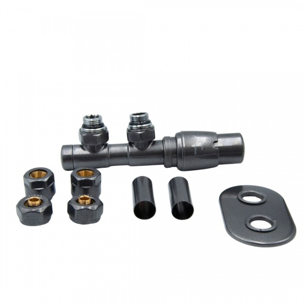 Vario Term Twins All in One zestaw zaworów termostatyczny grafit metaliczny prawy ATSGS0212CFK/P(PEX)