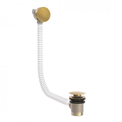 Tres syfon wannowy z zaworem napełniającym i przelewem stare złoto 03453430LV