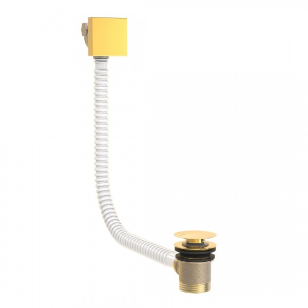 Tres syfon wannowy z zaworem napełniającym i przelewem złoty 03453440OR