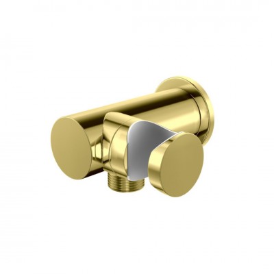 Kohlman Przyłącze kątowe z uchwytem złoty połysk QW004AEGD