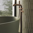 Deante Silia bateria wannowa wolnostojąca brąz szczotkowany BQS_C17M