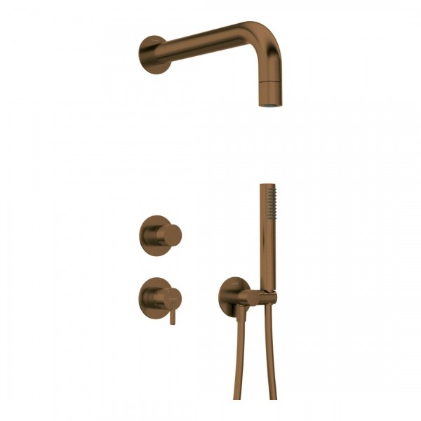 Deante Silia zestaw prysznicowy podtynkowy brąz szczotkowany NQS_C9XK
