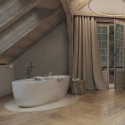 Deante Silia bateria wannowa wolnostojąca chrom BQS_017M