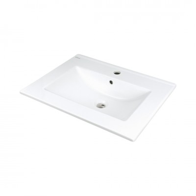 Deante Tubo umywalka 61,5x46,5 cm prostokątna wpuszczana biała CTU_646M