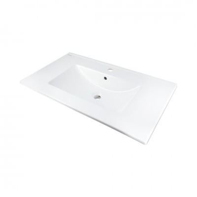 Deante Tubo umywalka 81,5x47 cm prostokątna wpuszczana biała CTU_648M