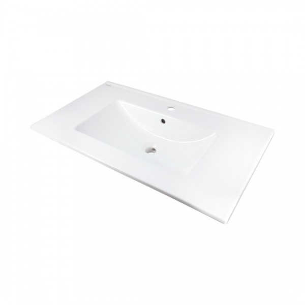 Deante Tubo umywalka 81,5x47 cm prostokątna wpuszczana biała CTU_648M