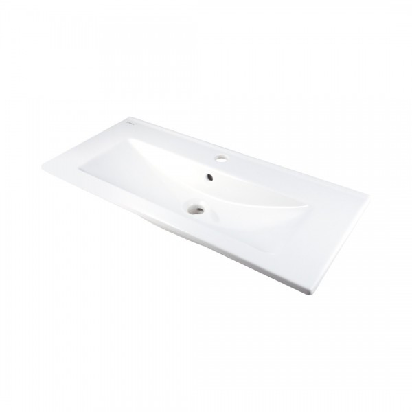 Deante Tubo umywalka 81,5x36 cm prostokątna wpuszczana biała CTU_638M