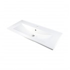 Deante Tubo umywalka 81,5x36 cm prostokątna wpuszczana biała CTU_638M