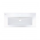 Deante Tubo umywalka 81,5x36 cm prostokątna wpuszczana biała CTU_638M