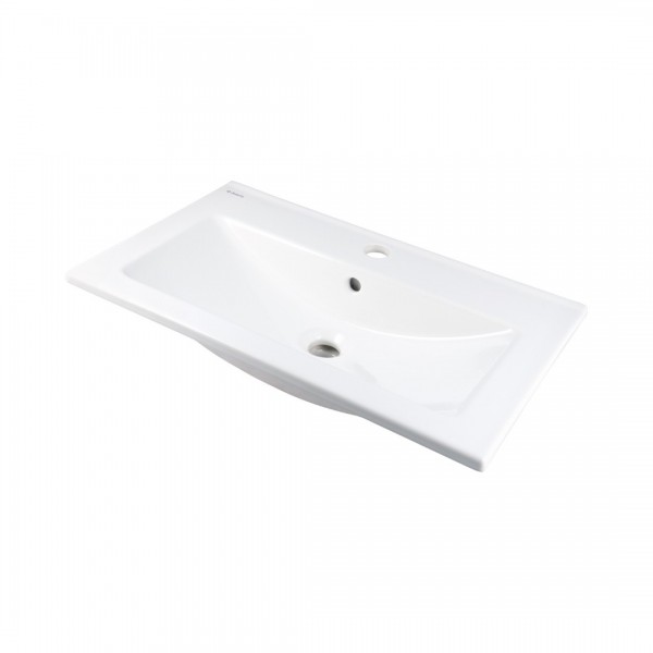 Deante Tubo umywalka 61,5x36 cm prostokątna wpuszczana biała CTU_636M