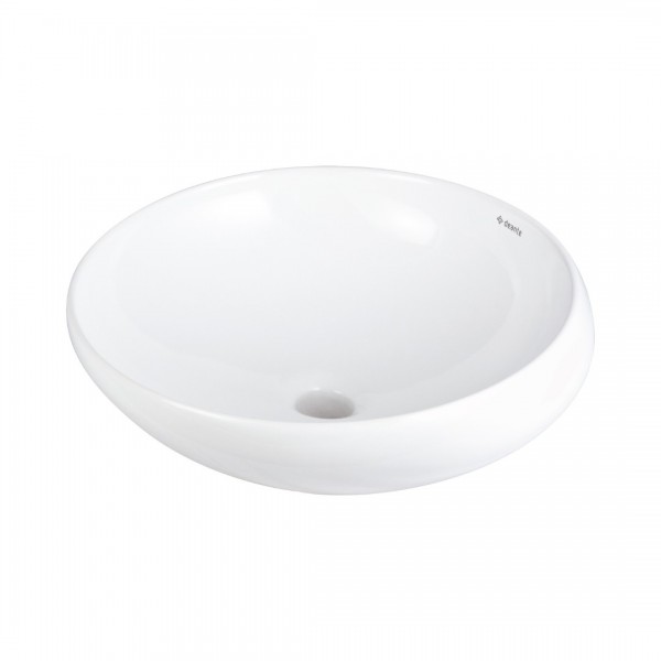 Deante Alpinia umywalka okrągła 41 cm nablatowa biała CGA_6U42