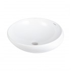 Deante Alpinia umywalka okrągła 41 cm nablatowa biała CGA_6U42