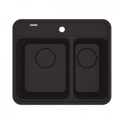 Deante Momi zlewozmywak granitowy 60x52 cm czarny mat ZKM_N503