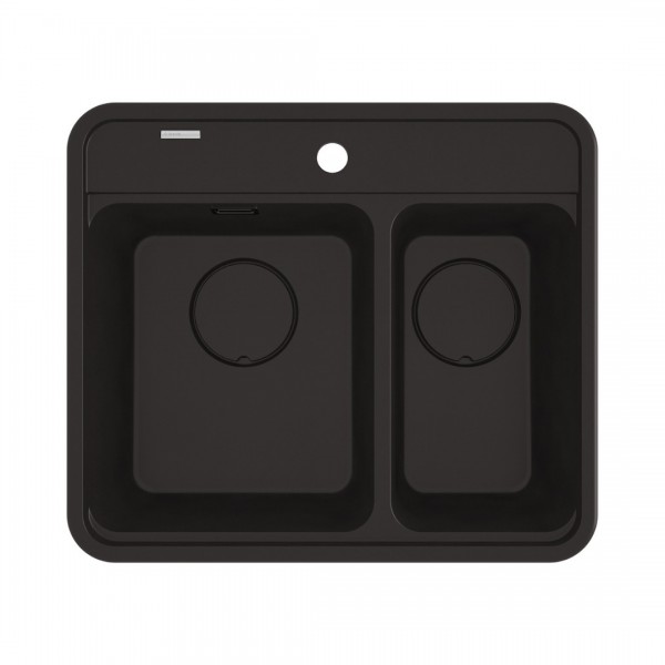 Deante Momi zlewozmywak granitowy 60x52 cm czarny mat ZKM_N503