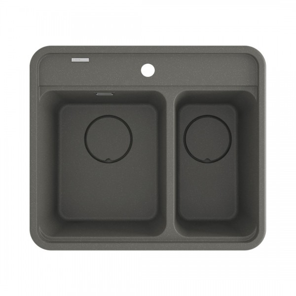 Deante Momi zlewozmywak granitowy 60x52 cm antracyt metalik ZKM_T503