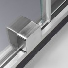 eante Prizma ścianka wolnostojąca 140 cm Walk-in stal szczotkowana KTJ_F34R