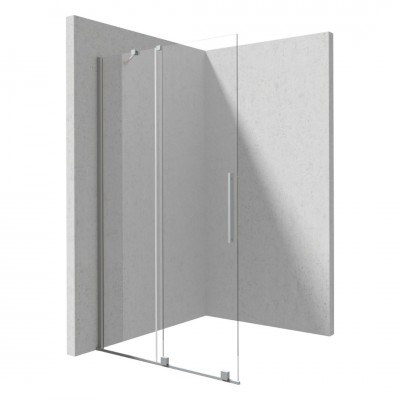 Deante Prizma ścianka wolnostojąca 120 cm Walk-in stal szczotkowana KTJ_F32R