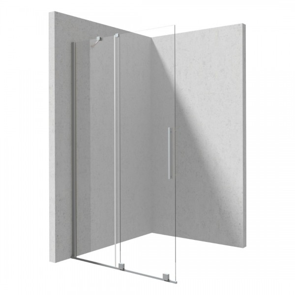 Deante Prizma ścianka wolnostojąca 140 cm Walk-in stal szczotkowana KTJ_F34R