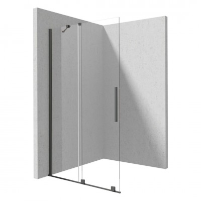 Deante Prizma ścianka wolnostojąca 120 cm Walk-in titanium KTJ_D32R Deante Prizma ścianka wolnostojąca 120 cm Walk-in titanium KTJ_D32R