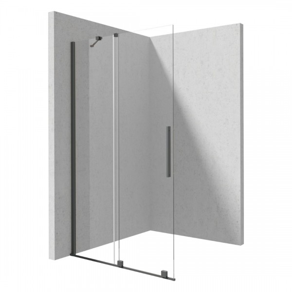 Deante Prizma ścianka wolnostojąca 120 cm Walk-in titanium KTJ_D32R