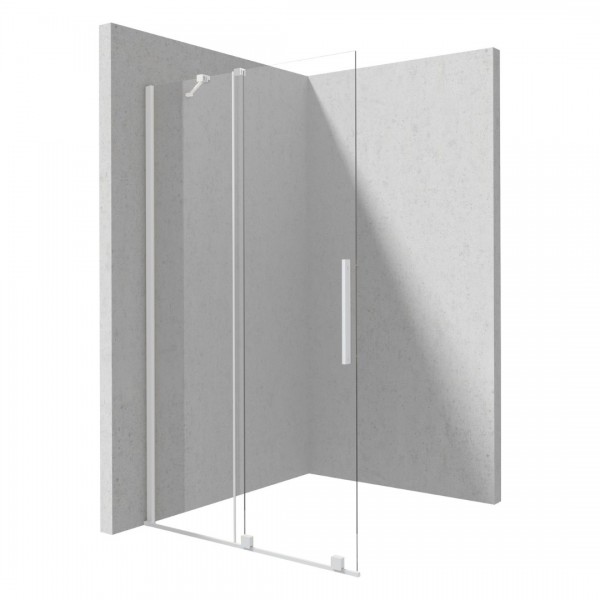 Deante Prizma ścianka wolnostojąca 140 cm Walk-in biała KTJ_A34R