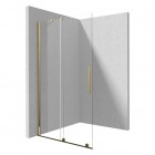 Deante Prizma ścianka wolnostojąca 140 cm Walk-in złoty połysk KTJ_Z34R