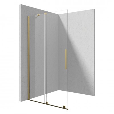 Deante Prizma ścianka wolnostojąca 120 cm Walk-in złoty połysk KTJ_Z32R