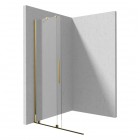 Deante Prizma ścianka wolnostojąca 90 cm Walk-in złoty połysk KTJ_Z39R