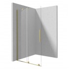 Deante Prizma ścianka wolnostojąca 140 cm Walk-in złoto szczotkowane KTJ_R34R