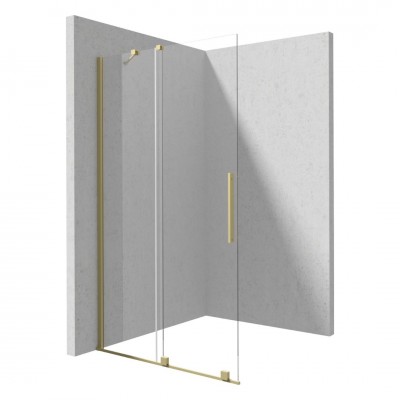 Deante Prizma ścianka wolnostojąca 100 cm Walk-in złoto szczotkowane KTJ_R30R Deante Prizma ścianka wolnostojąca 100 cm Walk-in złoto szczotkowane KTJ_R30R