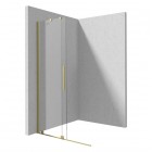 Deante Prizma ścianka wolnostojąca 100 cm Walk-in złoto szczotkowane KTJ_R30R