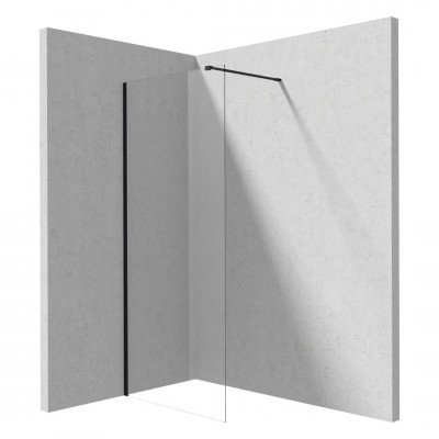 Deante Prizma ścianka wolnostojąca 80 cm Walk-in czarny mat KTJ_N38P