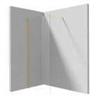 Deante Prizma ścianka wolnostojąca 120 cm Walk-in złoty połysk KTJ_Z32P