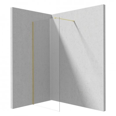 Deante Prizma ścianka wolnostojąca 120 cm Walk-in złoto szczotkowane KTJ_R32P