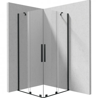 Deante Prizma kabina prysznicowa prostokątna 100x90 cm czarny mat 55354