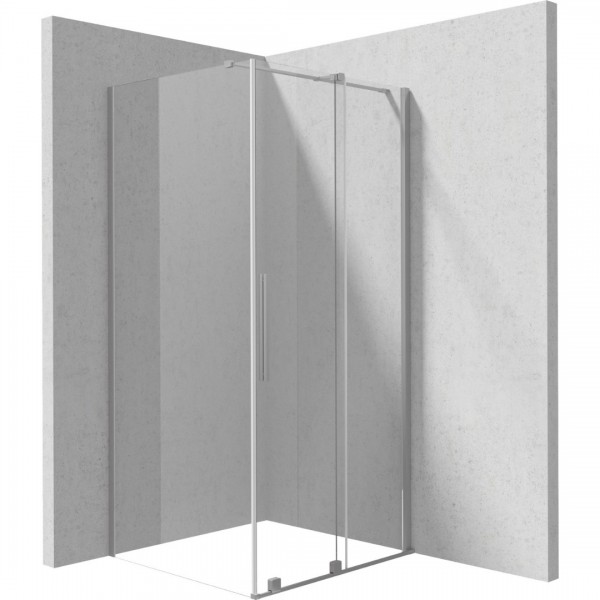 Deante Prizma kabina prysznicowa prostokątna 90x80 cm stal szczotkowana 55379