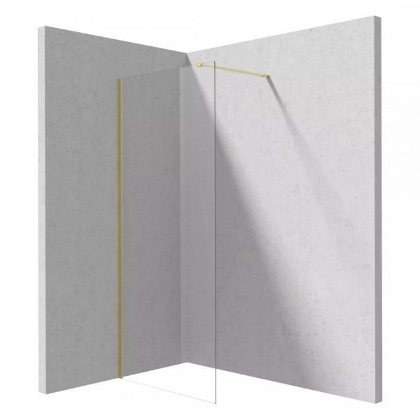 Deante Prizma ścianka wolnostojąca 80 cm Walk-in złoto szczotkowane KTJ_R38P