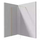 Deante Prizma ścianka wolnostojąca 80 cm Walk-in złoto szczotkowane KTJ_R38P